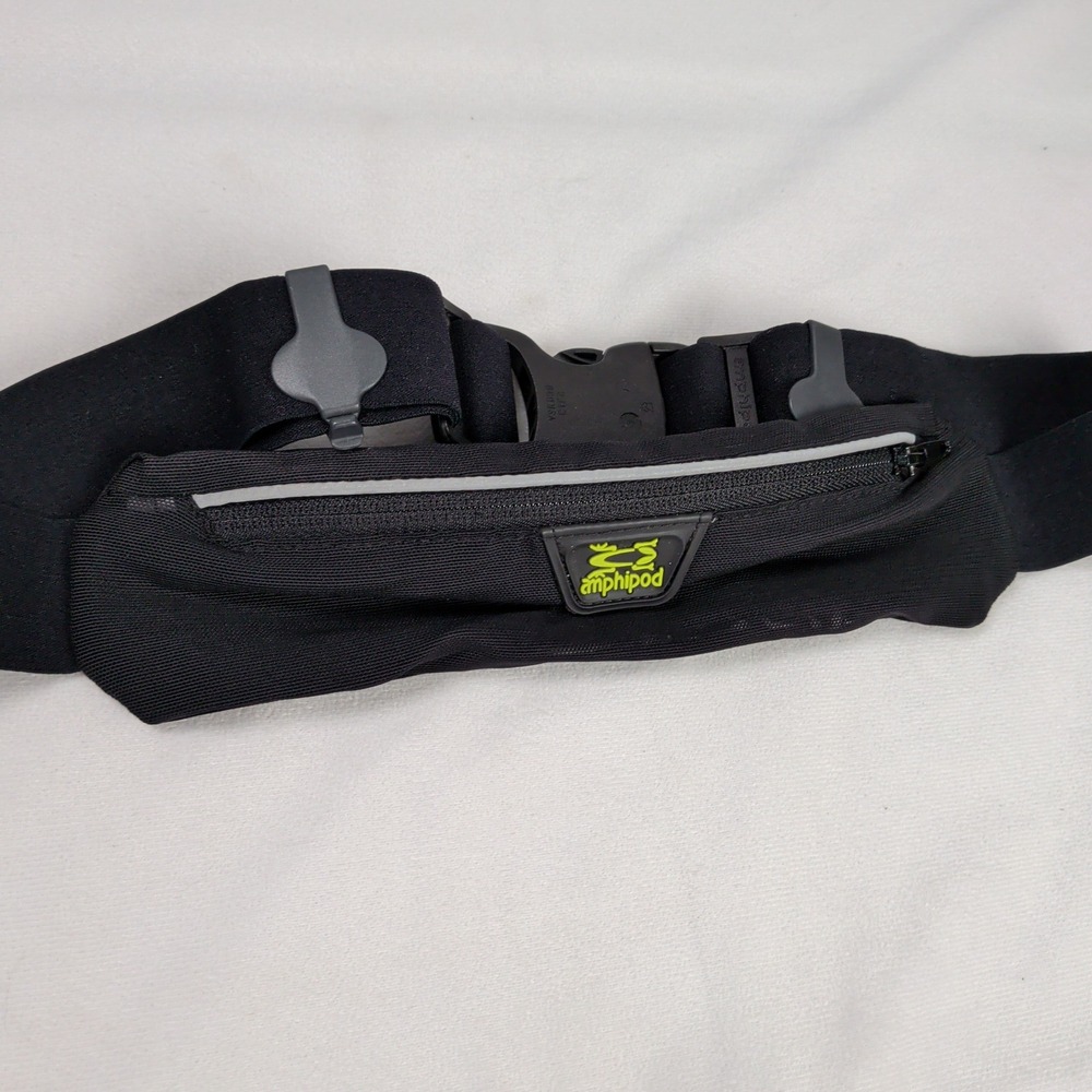 Amphipod AirFlow MicroStretch Running Belt Black Waist Pack Reflective